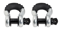 Pair 3/4" Bow Shackle BLACK Pin 10500 LB Plastic vibration for Jeep CJ