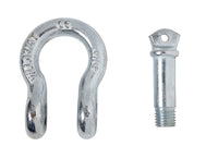 3/4" Galvanized D-Ring Bow Shackle 10500LB w Blue noise vibration Protector