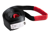 Tow Strap 10 ft  BLACK 3" 26000lbs 12T winch tree saver protector off-road 3x10