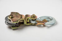 2xWire Rope Pulley Block 2Ton Swivel Eye Hoist Hook Snatch Block Sheive Anodized