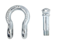 Pair of Galvanized 3/4" Bow Shackle 10500lbs Pin with no noise vibration Reducer