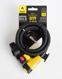 Coiled Cable Lock Bicycle Motorcycle Scooter Made in France w/bracket Auvray new
