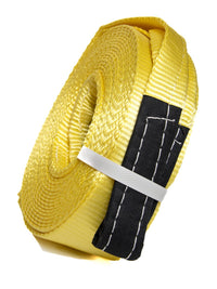 3" 20,000 lbs Tow Strap w Bow Shackles 3x30 ft winch tree saver snatch recovery