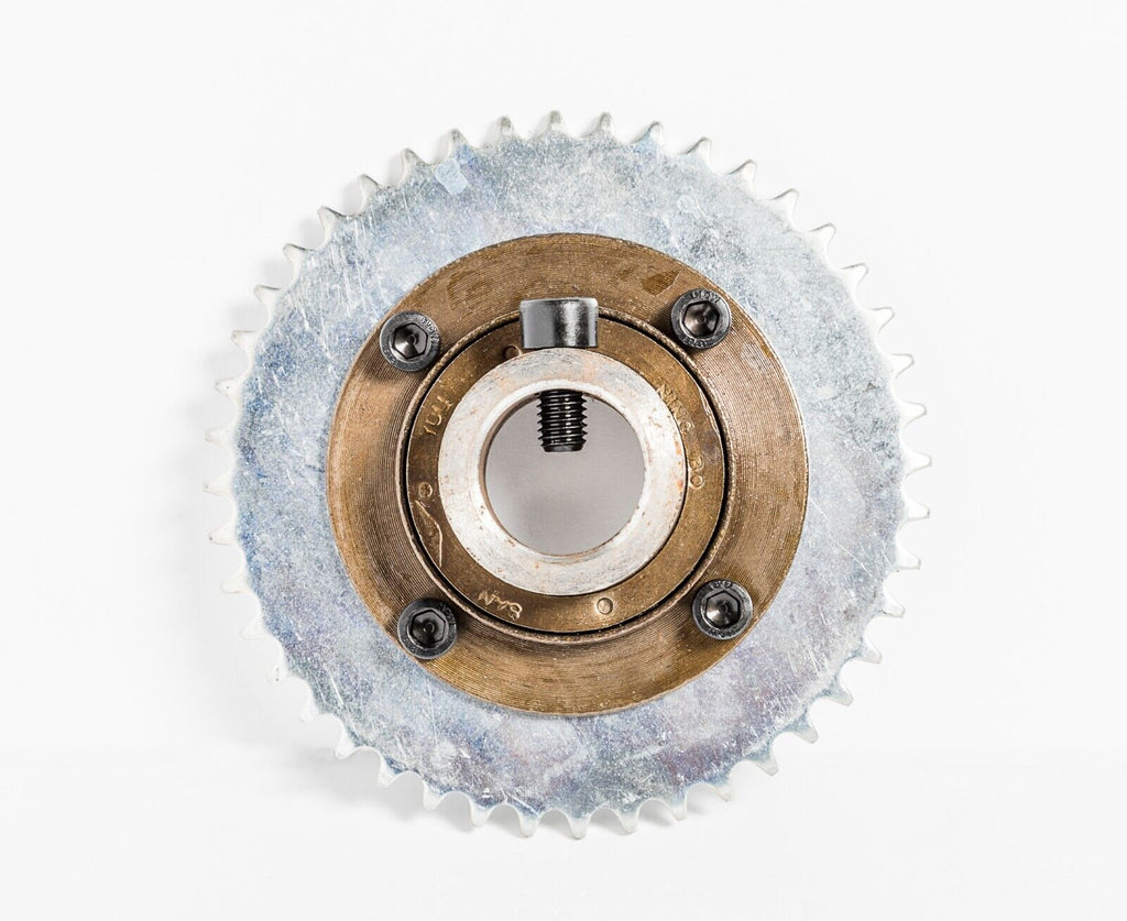 Sprocket Chain Drive 54T T8F 8mm w Axle Axel Shaft Hub Free Wheel 1/2" Adapter