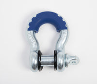 3/4" Galv D-Ring Bow Shackle 10500LB w Blue Plastic noise vibration Protector