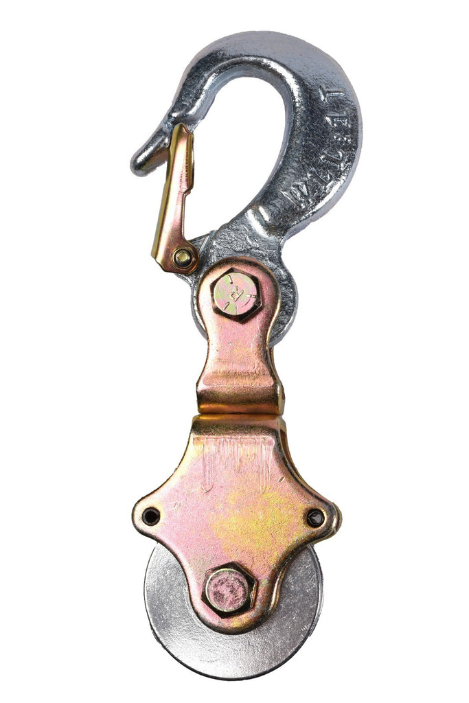 Swivel Eye Hoist Hook Wire Rope Pulley Block 1 Ton Snatch Sheave Shop rigging