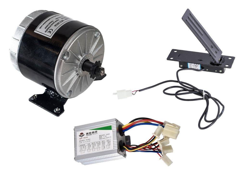 350 W 36 V GoKart electric motor 1016 kit speed controller & Foot Pedal Throttle