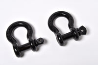 4x 7/8" Bow Shackle D-Ring Black Tow Lift 1" Clevis Screw Pin 14000 lbs