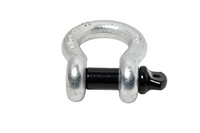 Two (2) Premium Nickel D-Ring 3/4" Bow Shackle Black Screw Pin 10500 LB Capacity