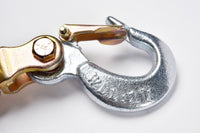 Swivel Eye Hoist Hook Wire Rope Pulley Block 1 Ton Snatch Sheave Shop rigging