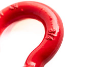 Two 3/4" Red D-Ring Bow Shackle 10500LB w Blue Plastic noise vibration Protector
