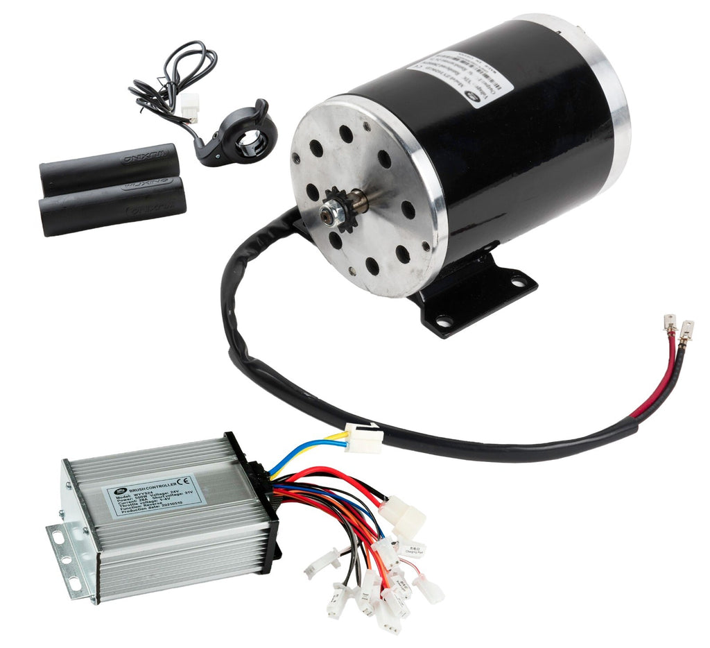 500W 24 V Electric Go-Kart 1020 Motor w Base+Reverse Control Box+Thumb Throttle