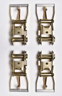 4x Ratchet Snap Handle 2" J Hook Truck Tie Down f Race Hauler Tow Dolly Strap