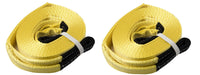 2x Tow Strap 20000lb 9T 2"x20' 2x20 Snow recover Auto SUV Truck winch off-road
