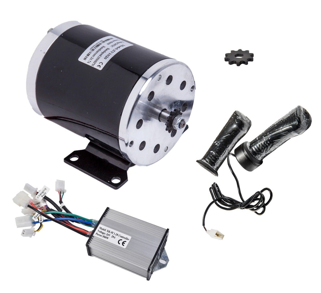 Electric Motor 500 W 24 V DC T8F kit w base speed control & Throttle f scooter