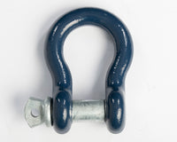 Bow Shackle D-Ring Blue 7/8" w 1" Galvanized Zinc Clevis Screw Pin 14000 lbs