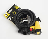 Coiled Cable Lock Bicycle Motorcycle Scooter Made in France w/bracket Auvray new