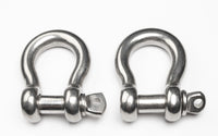 Four 3/4" Marine Bow Shackle Stainless Steel Clevis D-Ring 304 Sailboat Rigging