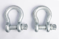 4 pcs 1-1/8" Bow Shackle w Screw Clevis Pin Rigging Towing 9.5 Ton 21000 lb WLL