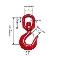 10 Pack Swivel Eye Hook G70 w Latch 5/8" Alloy Steel 3Ton Hoist Lifting Rigging