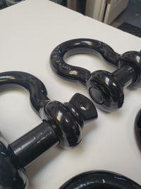 x2 OPEN BOX Black D-Ring 7/8" Bow Shackle w black pin 14000 LB Capacity Jeep CJ