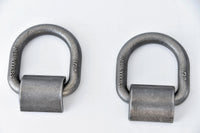 2x D Ring 1/2" Weld-On Tie Down Flatbed Truck Trailer Ratchet Strap Cargo Anchor