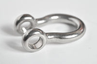 100x 6mm 1/4" Marine Bow Shackle DRing 316 Stainless Steel Boat Rigging Paracord