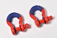 2x Bow Shackles 3/4"+Blue Plastic Anti Noise Vibration Protector Screw Pin 4.75T