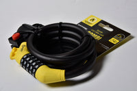 Coiled Cable Combination Lock Bicycle Motorcycle Scooter Made in France bracket