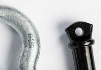 Tow Strap 20ft Snow Rescue 3x20 3" 20000 lb 9Ton +2x 7/8 Bow Shackles galv-black