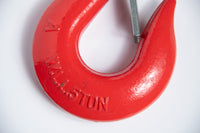Red Swivel Eye Hook 5 Ton Hoist Lifting Rigging G70 w Latch 5/8" Steel Crane