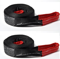 4 Pack Tow Strap 30 ft winch sling  2" 9000lbs off road  snow ATV UTV 4x4 2x30