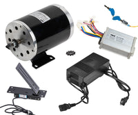 #35 sprocket 1000W 48V GoKart Motor+Controller+keylock+foot Throttle+Charger PC