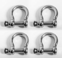 4 pack Marine Bow Shackle 5mm 3/16" Stainless Steel 304  DRing Boat Sail Rigging