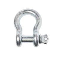3/4" Galvanized D-Ring Bow Shackle 10500LB w Blue noise vibration Protector