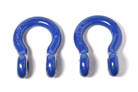 4x 1" D Ring Blue Bow Shackle Screw Pin Zinc Clevis Rigging Towing WLL 8.5Ton