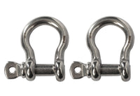 2 Pack 5/16" 8mm Marine Bow Shackle Ring 316 Stainless Steel Sailboat Rigging
