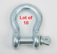 10x Bow Shackles 1 1/4" w Screw Clevis Pin Rigging Lift Crane 12Ton 26400lb WLL