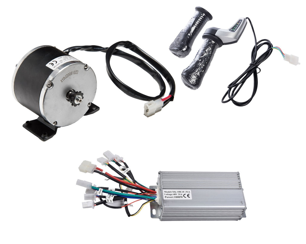 Electric Motor Overvolt Kit Currie base 48V 900W w Reverse Controller & Throttle
