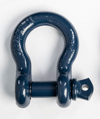 2x 7/8" Bow Shackle D-Ring 6.5 Ton BLUE w 1" Clevis Screw Pin 14000 lbs Hummer