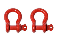 2x 1/2" Bow Shackle Red w Clevis Screw Pin Anchor 2 TON 4400 lbs capacity