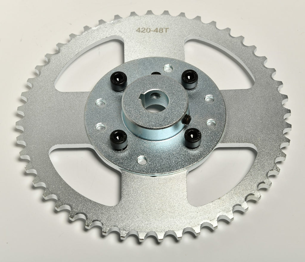 Sprocket #40/41/420 Chain 48T 8 Holes Hub 1" f GoKart Minibike ebike Buggie DIY