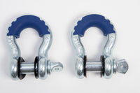 2x Bow Shackles 3/4"+Blue Plastic Anti Noise Vibration Protector Screw Pin 4.75T