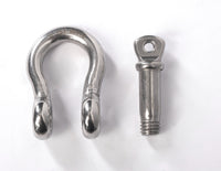 2 Pack 5/16" 8mm Marine Bow Shackle Ring 316 Stainless Steel Sailboat Rigging