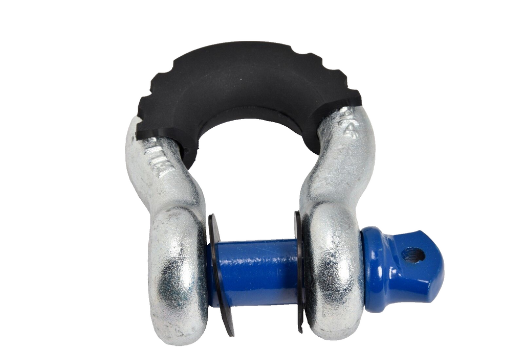 3/4" D-Ring Bow Shackle BLUE Screw Pin 10500LB Plastic noise vibration Protector