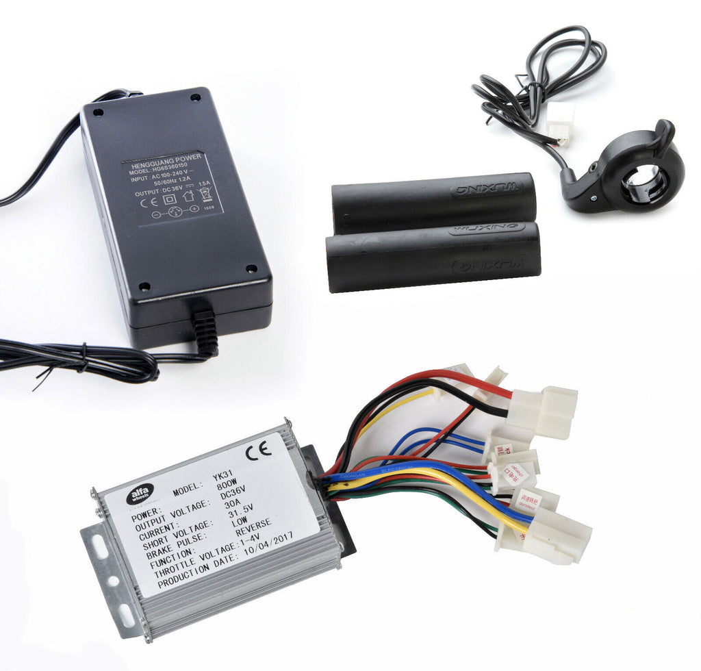 36 V electric motor Reversing Controller+Thumb Throttle+charger f scooter GoKart