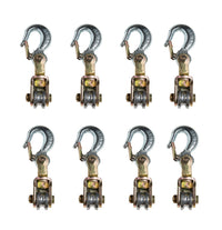8xWire Rope Pulley Block 3Ton Swivel Eye Hoist Hook Snatch Block Sheive Anodize