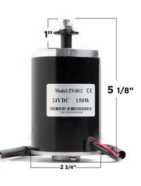 Used Electric Motor Razor Scooter 150W 24V ZY6812 150-GM150115 w Chain Sprocket