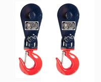 2xSnatch Block W Hook 4Ton 4 1/2" f 1/2" Wire Rope Roll Back Wrecker Flatbed Tow
