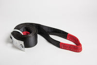 Tow Strap 10 ft  BLACK 3" 26000lbs 12T winch tree saver protector off-road 3x10